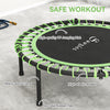 Soozier 45" Mini Trampoline for Adults, Foldable Fitness Exercise Rebounder with Adjustable Handle, Exercise Trampoline for Indoor Exercise Workout, Max Load 330 lbs, Green