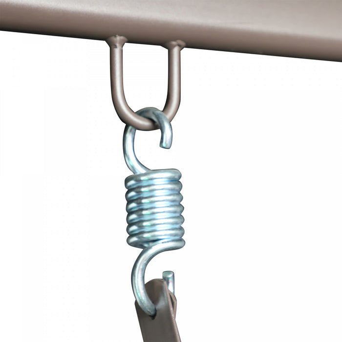 Outsunny 3 Seater Porch Swing Heavy Duty Outdoor Swing Chair Outdoor Lounge Hammock Cushioned Seat W/ Tilt Canopy, Black