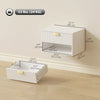 HOMCOM Floating Nightstands Set of 2 with Fluted Drawer Open Shelf White