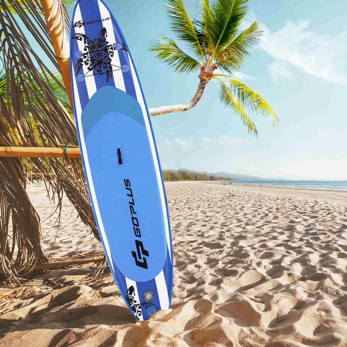 Goplus 11' Inflatable Stand Up Paddle Board Sup W/carrying Bag Aluminum Paddle