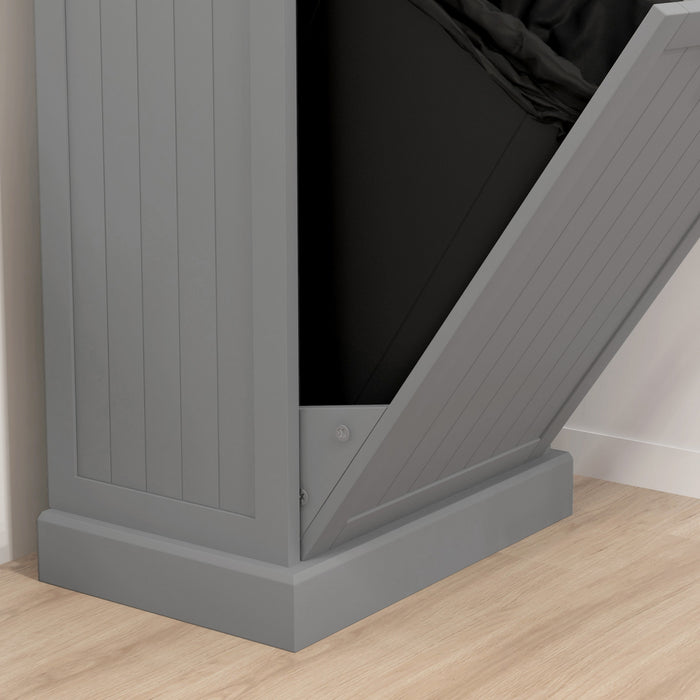 HOMCOM Tilt Out Trash Cabinet, Hidden Garbage Bin Cabinet with Drawer