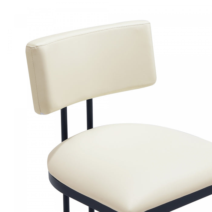 Juno Contemporary Modern Metal Barstool in Ivory