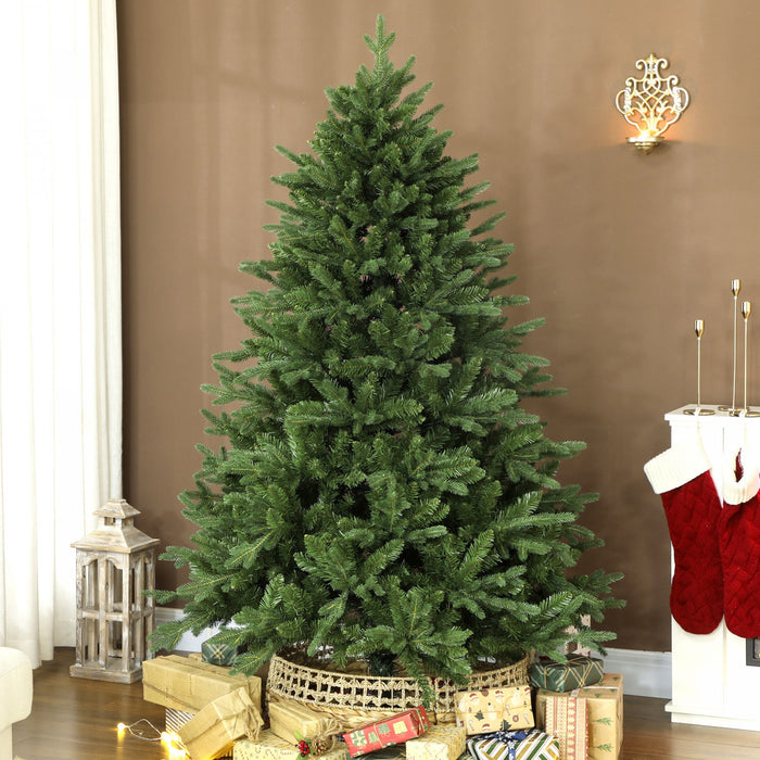 HOMCOM 6.5ft Christmas Tree with Synchronized LED, DIY, Frasier Grande Fir