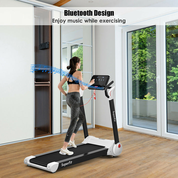 Superfit 2.25hp Folding Electric Motorized Treadmill W/ Speaker