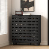 HOMCOM Shoe Cabinet, Shoe Storage Cabinet for 20 Pair of Shoes, Black