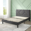Judy Upholstered Platform Bed with Headboard in Dark Grey - King Size | Judy lit plateforme rembourré avec tête de lit gris foncé - Très grand