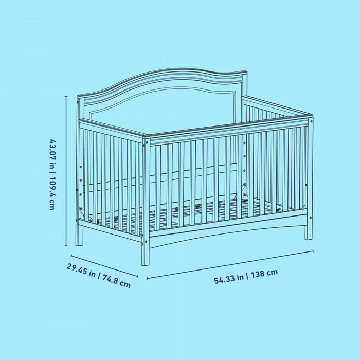 Graco Paris 4-in-1 Convertible Crib - White