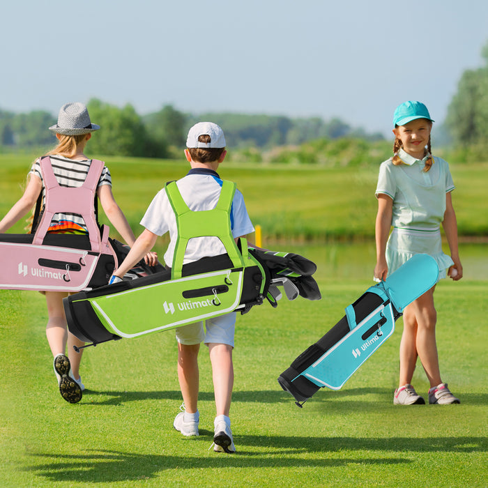 Ultimate Junior Complete Golf Club Set For Kids Age 11-13 Years Old Golf Practice Set Green