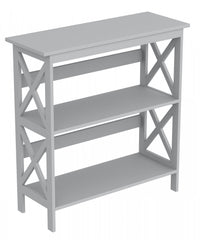 32” Console Table With 2 Storage Shelves - Light Grey