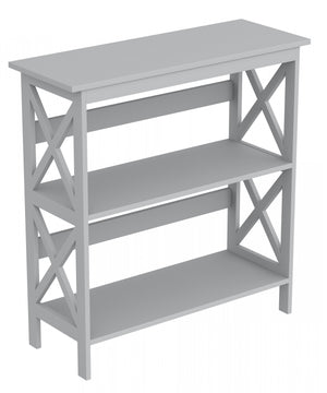 32” Console Table With 2 Storage Shelves - Light Grey