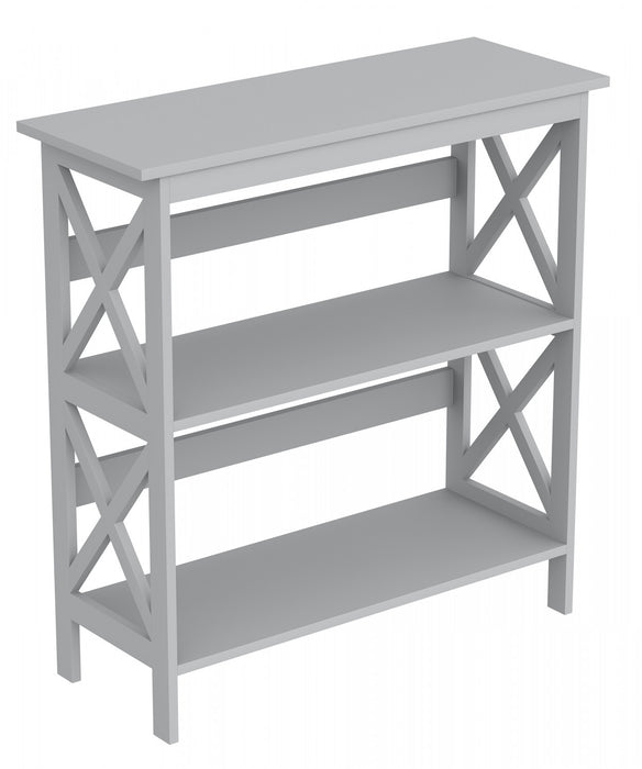 32” Console Table With 2 Storage Shelves - Light Grey
