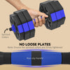 Soozier 6-in-1 Adjustable Dumbbell Set, 55lbs Free Weights Set, Blue