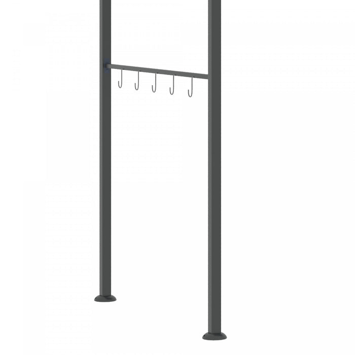 Outsunny 7' X 5' Bbq Grill Gazebo Tent Garden Grill Metal Frame And Canopy With Hooks Outdoor Sun Shade Grey