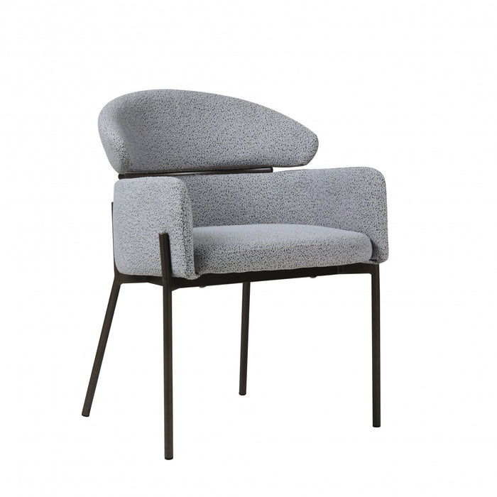 Fanny Modern Dining Chairs Set Of 2 With Upholstered Fabric Seating And Metal Frame,grey