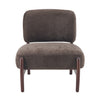 Coco Modern Lounge Chair with Solid Wood Frame and Durable Upholstery, Brown | Coco Fauteuil de Salon Moderne avec Cadre en Bois Massif et Revetement Durable, Brun
