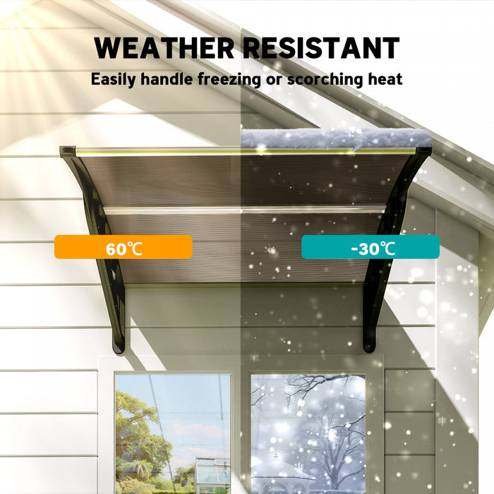 Outsunny Window Awning Door Canopy 40\" x 40\" Front Door Outdoor Patio Cover
