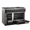 Forno Galiano 48" Black Gas Range, 4.32 cu.ft- FFSGS6444-48BLK | Cuisiniere a gaz noire Galiano 48 pouces, 4,32 pi³ – FFSGS6444-48BLK