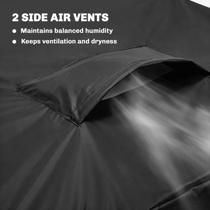 Outsunny V-Shaped Sectional Sofa Cover Waterproof Anti-UV, 85\" x 85\", Black