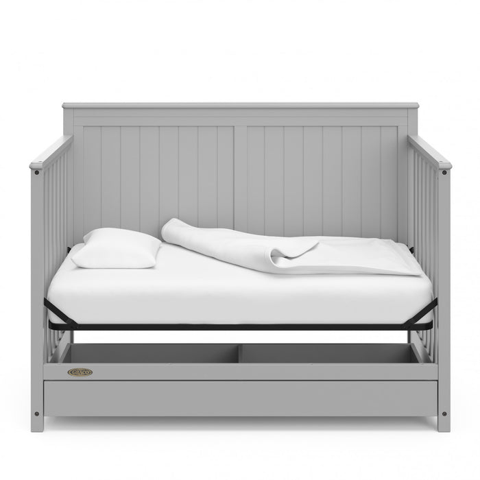 Graco Hadley 5-in-1 Convertible Crib with Drawer - Pebble Gray