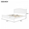 Benson Full Size Solid Wood Platform Bed with Stylish Headboard, White | Lit plateforme Benson en bois massif format Full avec tete de lit elegante, blanc