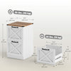 HOMCOM 2 Drawer File Cabinet, Filing Cabinet Fits Letter/A4 Size, White