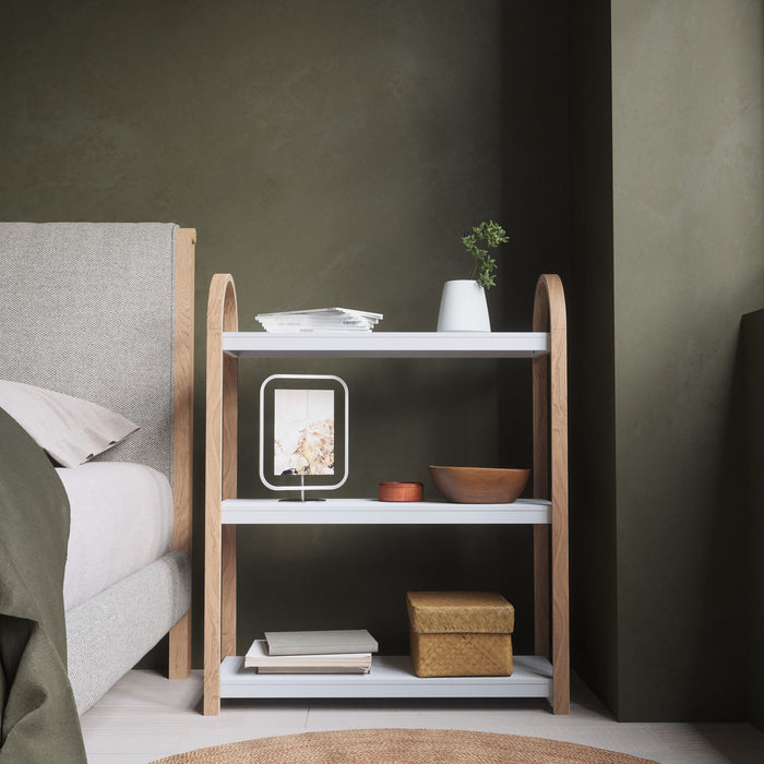 Umbra Modern Bellwood 3-Shelf Bookcase - White and Natural
