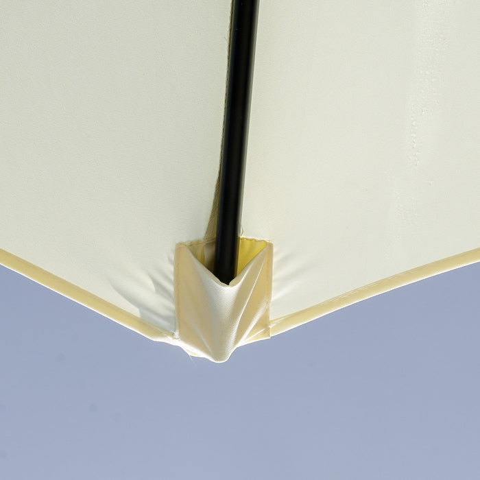 Outsunny 10' X 8' Round Market Umbrella, Beige