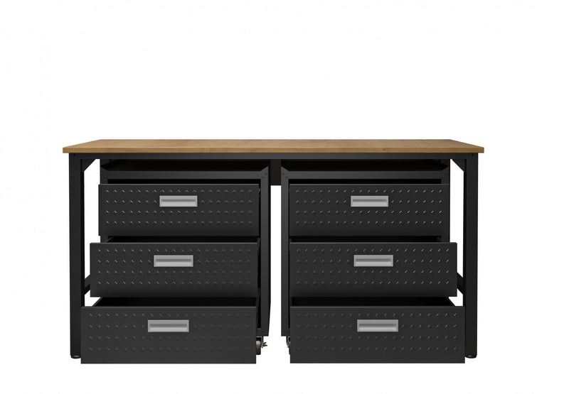 Fortress Modern 3-Piece Garage Set in Charcoal Gray Garage Storage