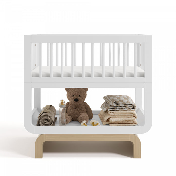 Storkcraft Santorini Deluxe 3-in-1 Convertible Bassinet - White/Driftwood