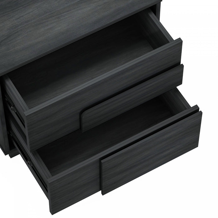 Horizon Modern 22\" Nightstand in Charcoal Gray (2-Drawer)