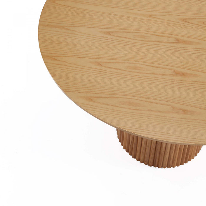 Hathaway Modern Industry Chic 59\" Round Dining Table in Natural