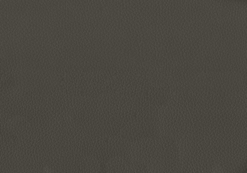 Upholstered Accent Chair, 32\" Wide, Dark Grey Leather-Look, Black Metal Legs, Modern Accent Chair