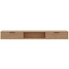 Nordika Slim 72\" Wall-Mounted TV Stand with 2 Storage Cabinets - Light Walnut