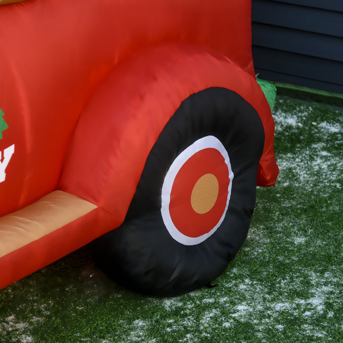 Homcom 6ft Truck Inflatable Christmas Decoration