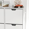 HOMCOM Shoe Cabinet with 4 Flip Drawers and Adjustable Shelves, White