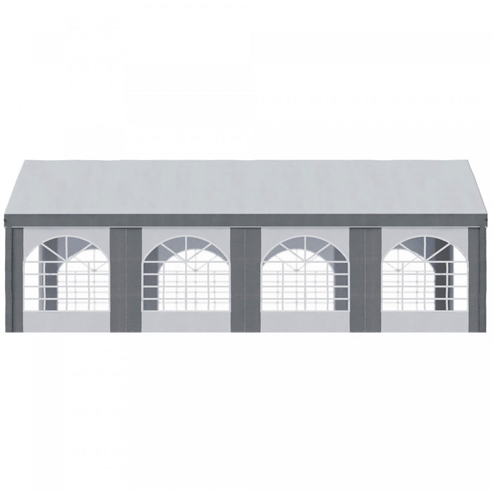 Outsunny 26 X 13ft Party Tent With Sides, 8 Windows And 2 Doors