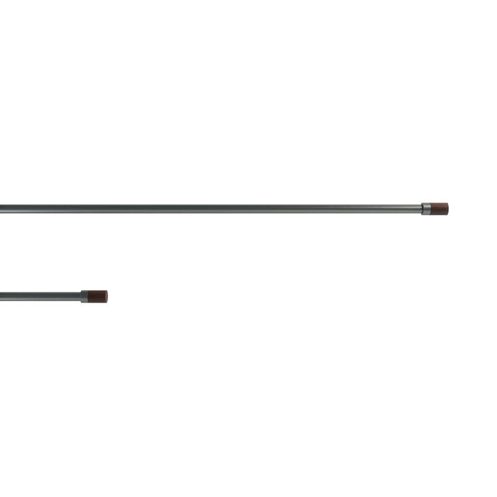 Umbra Blok Gun Metal Expandable 1\" Curtain Rod - 72\"-144\" 