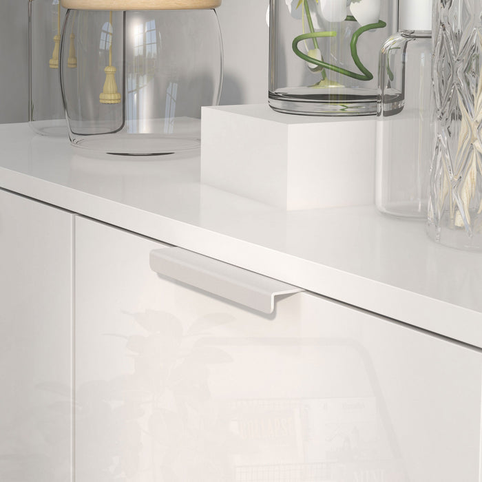 HOMCOM Shoe Cabinet, High Gloss Shoe Storage Cabinet, White