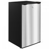 HOMCOM Mini Fridge with Freezer Thermostat Reversible Door for Bedroom