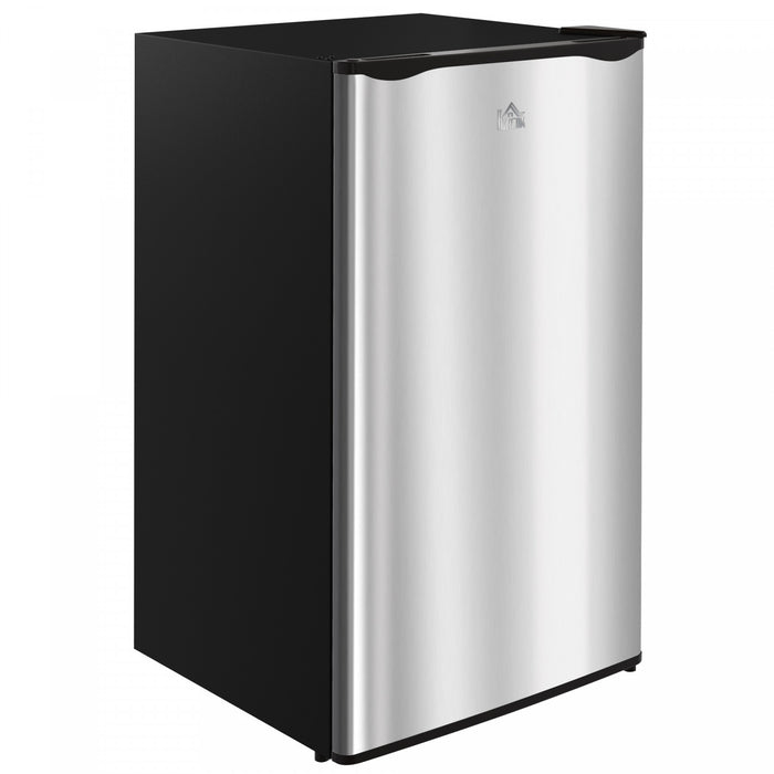 HOMCOM Mini Fridge with Freezer Thermostat Reversible Door for Bedroom