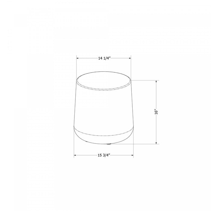 Dalya Round Patio Chairside Table - Greige
