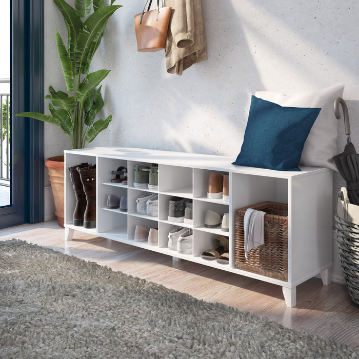 Prepac 60\" Shoe Bench - White