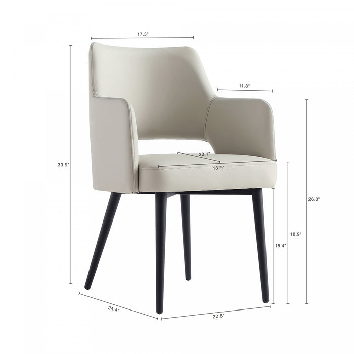 Tremont Modern 8-Piece Dining Chair Set in Stone Gray