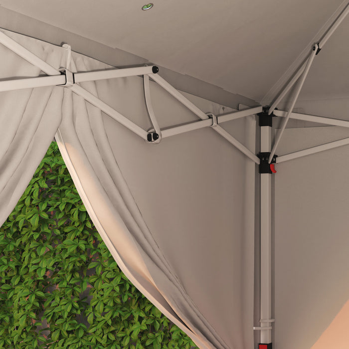 Outsunny 10'x20' Pop Up Tent Outdoor Easy Folding Gazebo Party Tent White