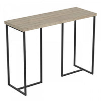 39” Console Table - Dark Taupe With Black Metal