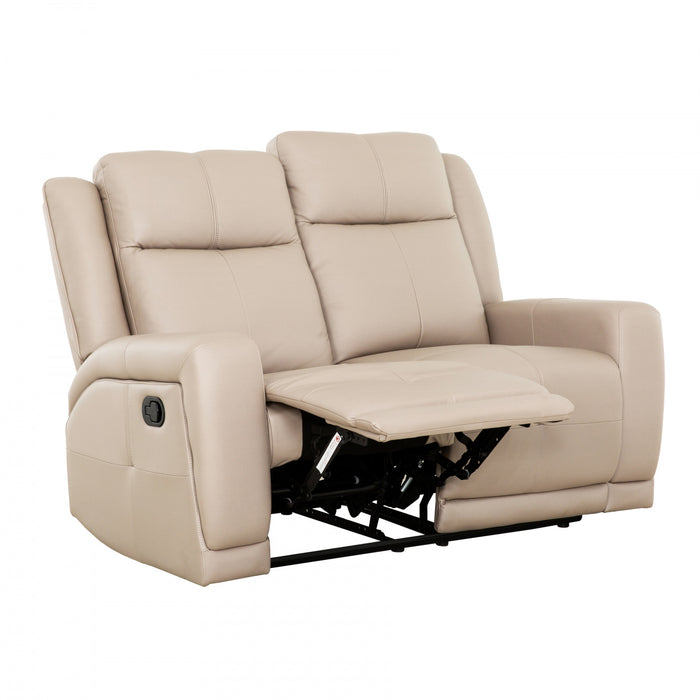 Hollis 57 in. Upholstered Reclining Loveseat - Taupe