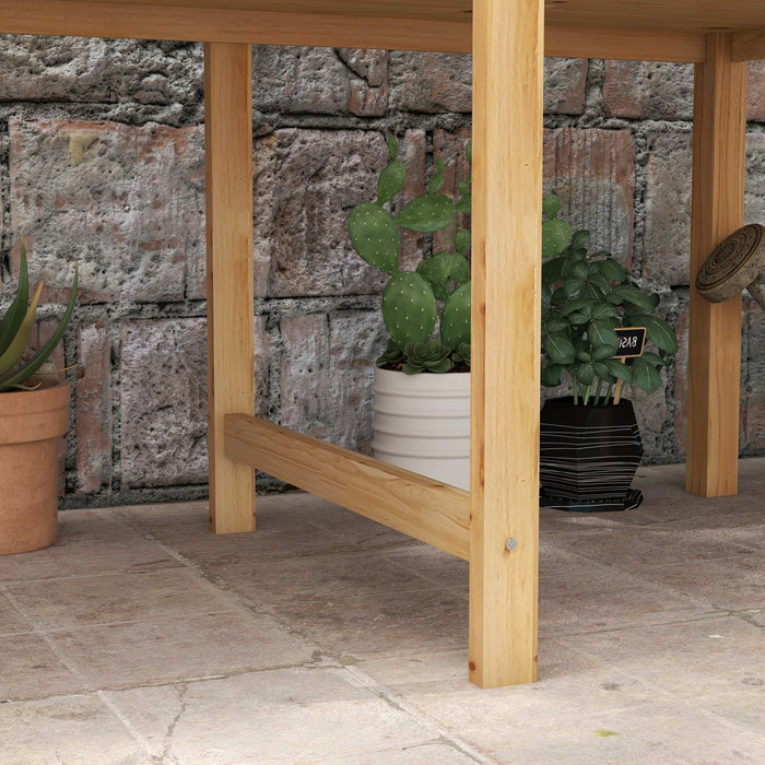 Outsunny Wooden Raised Garden Bed With Drain Holes, Bed Liner For Vegetables, Flowers, Herbs, Outdoor Elevated Planter Box With Legs For Backyard Patio Balcony, 45.3\"x21.7\"x31.5\"