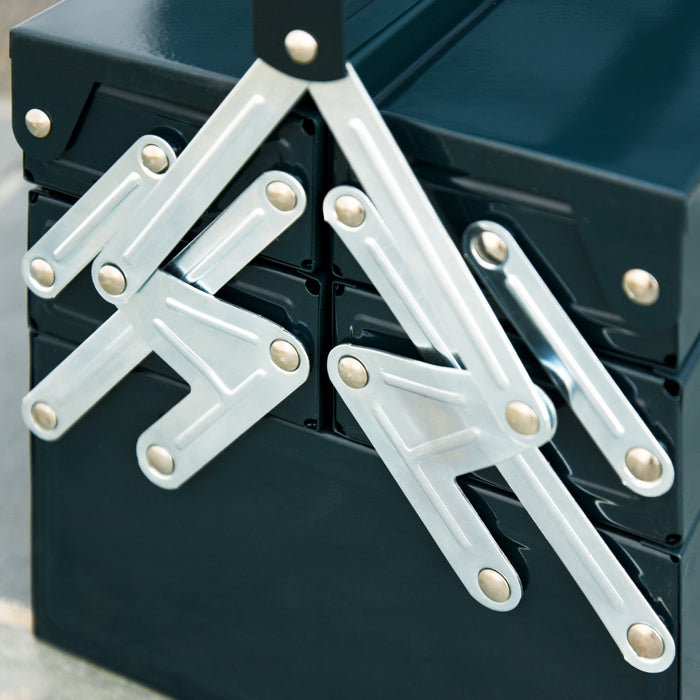 Durhand Portable 5-tray Metal Tool Box