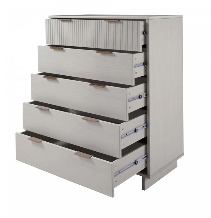Granville Modern 38\" Chest in Light Gray (5-Drawer)