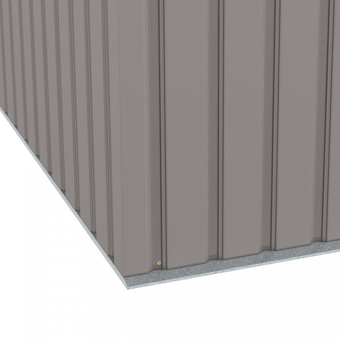 Outsunny 9'x4' Garden Storage Shed Galvanized Steel Tool House, Light Grey